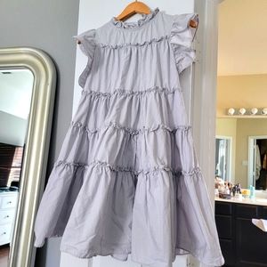 En Saison - XS - Cotton Poplin Tiered Mini Dress